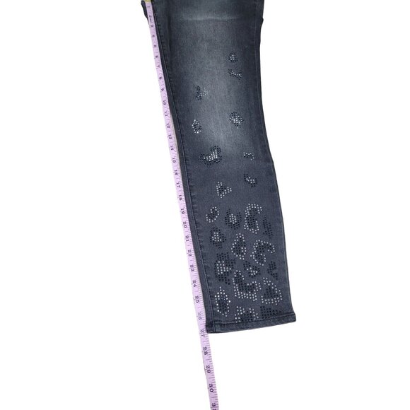 Sofia Vergara Women's Jeans Size 10 Skinny Ankle Stretch Black Rhinestones (32) - Picture 8 of 11